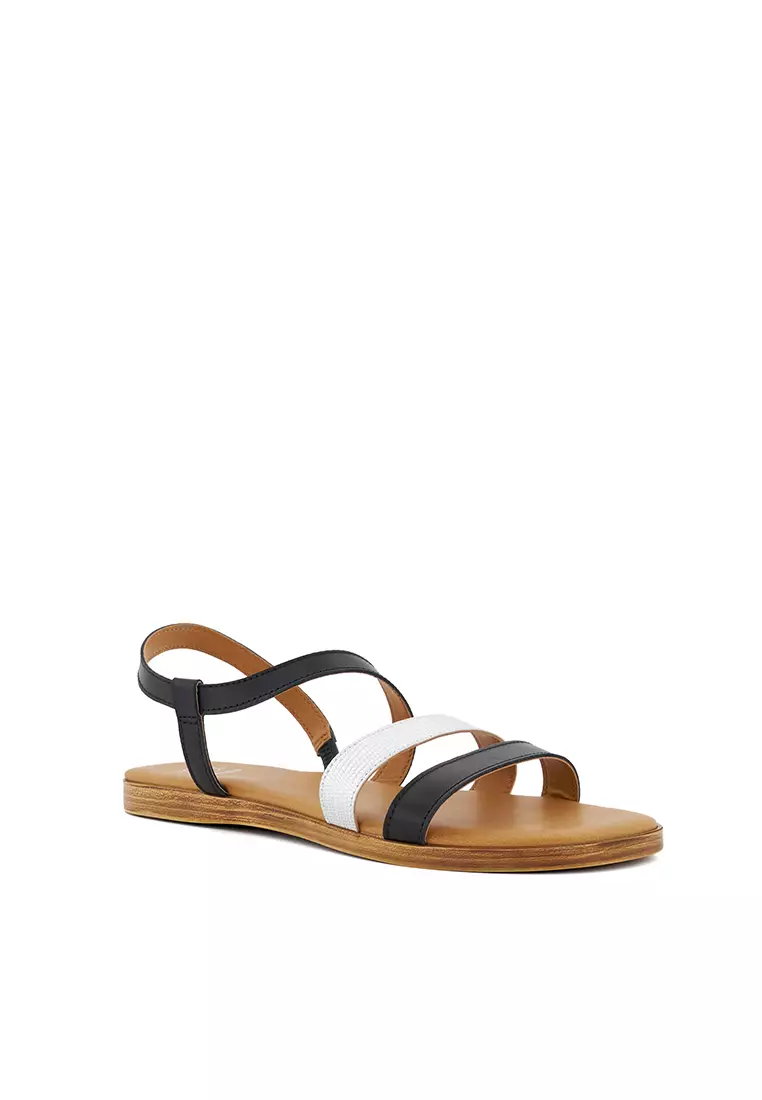 Discount on Dune London  shoes - SKU: Luci Strappy Flat Sandals White