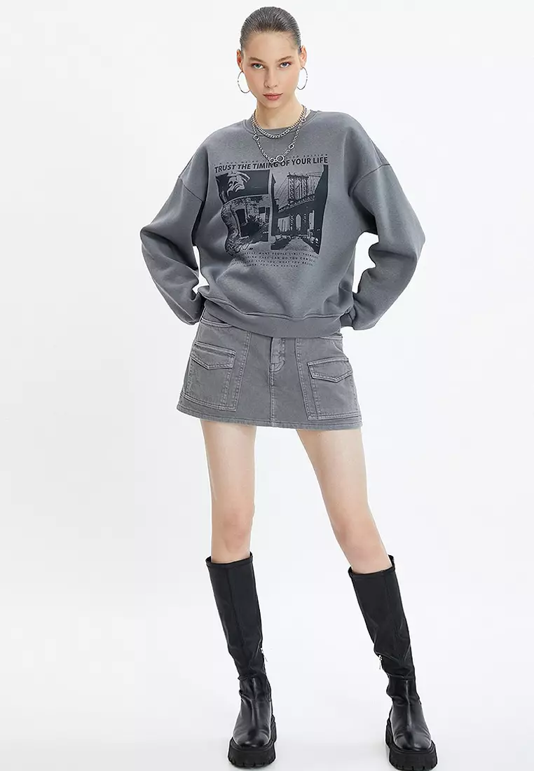 Sweat-shirt à Capuche Koton Imprimé - Manches Longues Pour Bébé Garçon