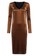 French Connection gold Taina Metallc Pleated Jersey Dress 1B29DAA09BF6AAGS_4