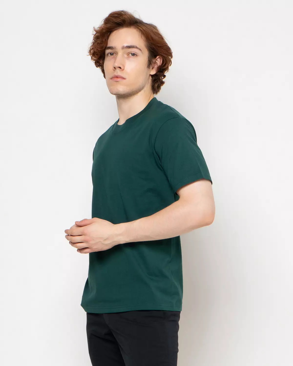 Country Fiesta Basic T-Shirt Bodysize Kaos Polos Heavyweight Forest - 01TSP00160