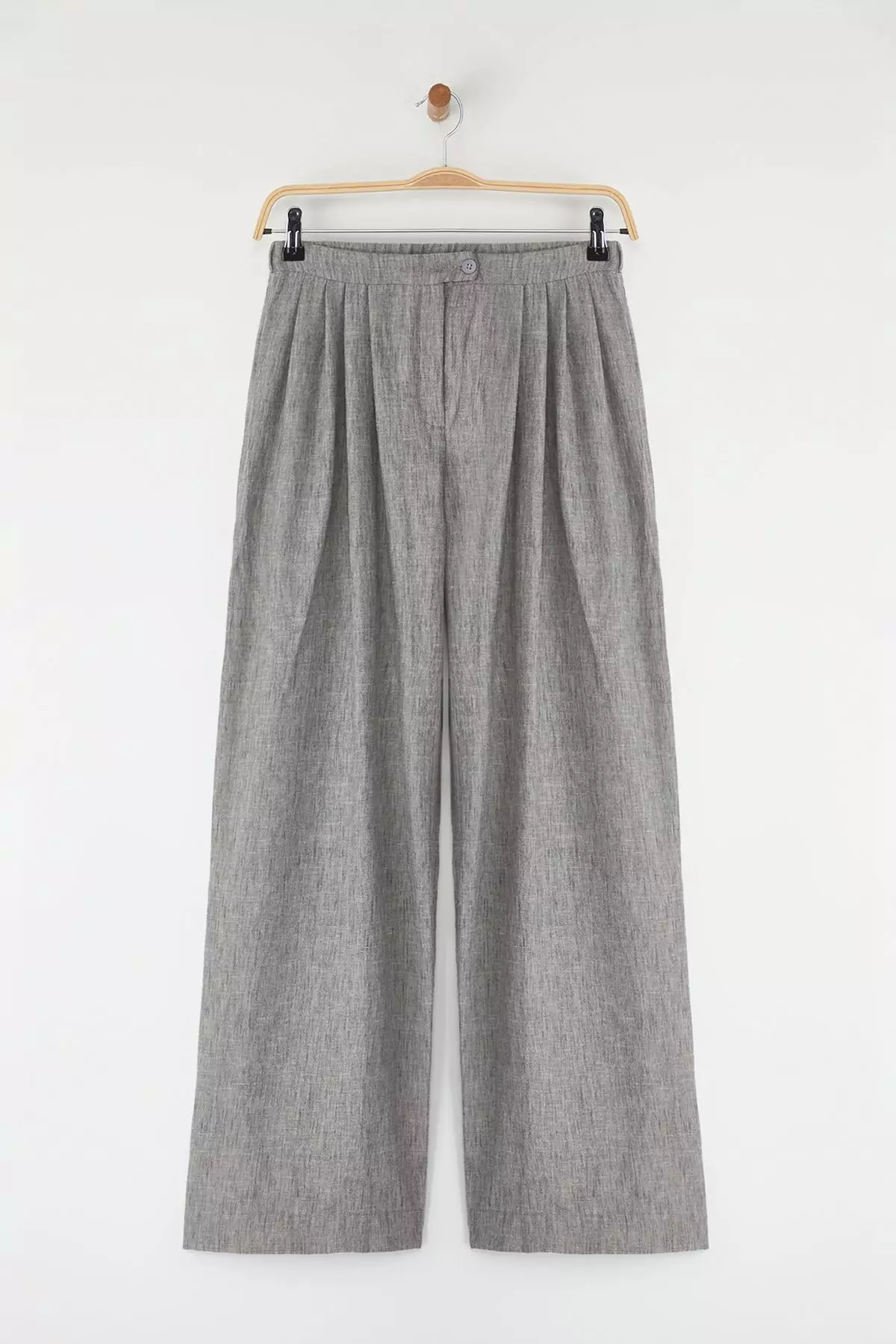 Gray Wide Leg/Wide Leg Woven Trousers Twoss25Pl00107 Palazzo