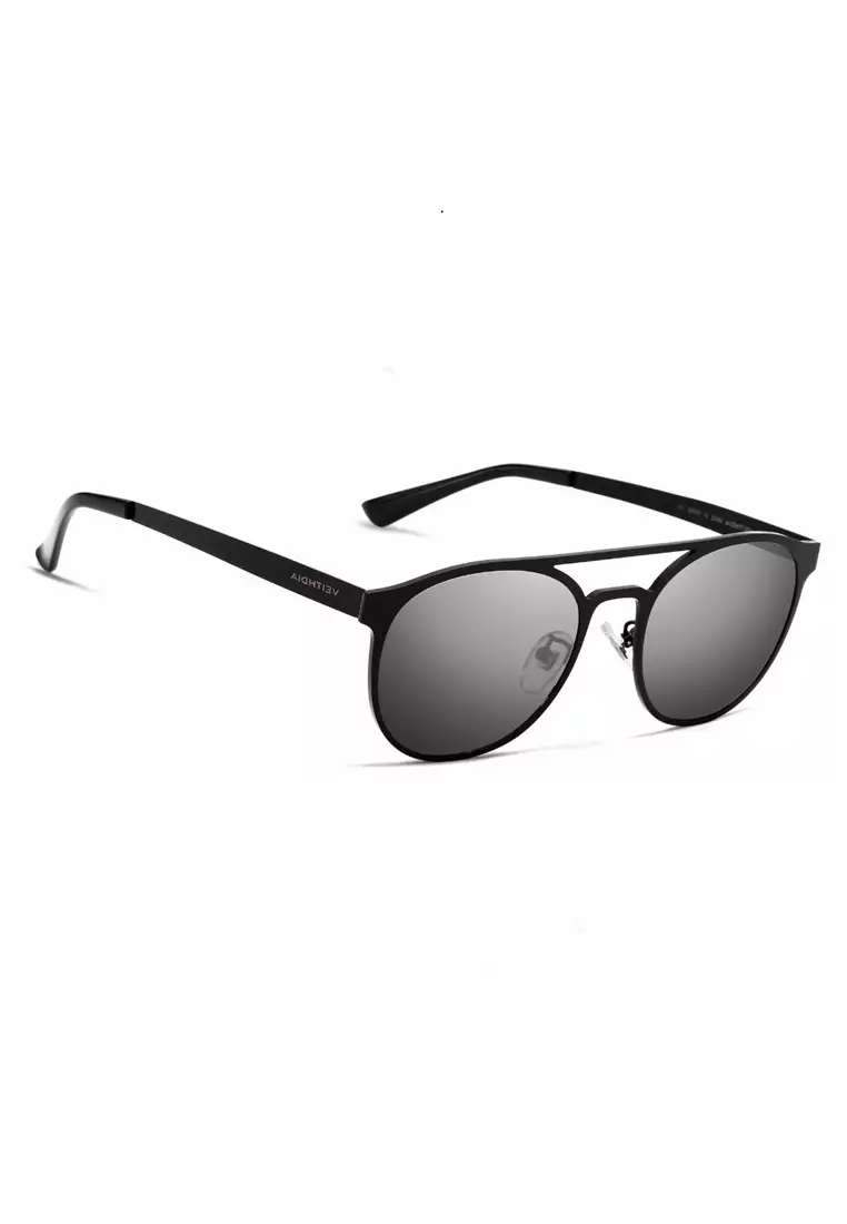 Mackenzie Kacamata Retro UV400 Sun Glasses Unisex Casual Stylish Material Stainless Steel ORIGINAL - Grey
