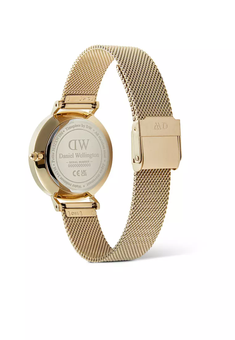 Petite Lune 32mm Evergold Gold White - Moonphase Dial - Women Watch stainless steel moonhphase watch DW Official Authentic Original jam tanggan perempuan DW jam tangan