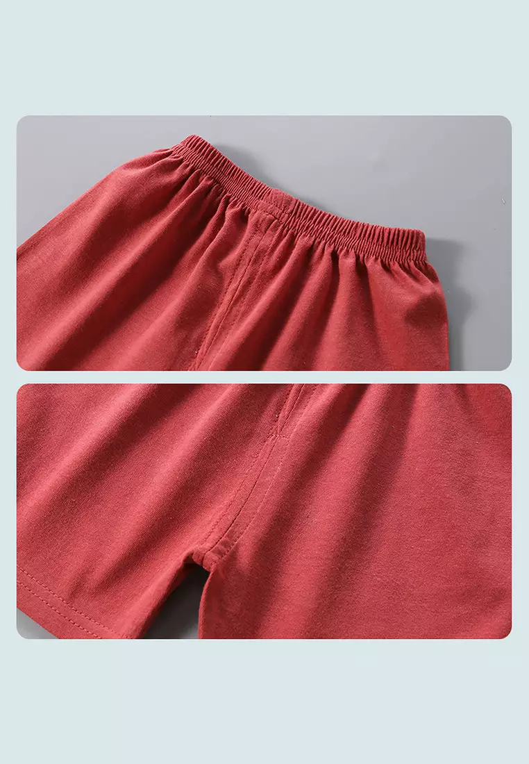 Wakakids Setelan Bayi Baju Anak Singlet Kutung Set Celana Kaos Pendek Motif Salur Abu 4421 Venrz