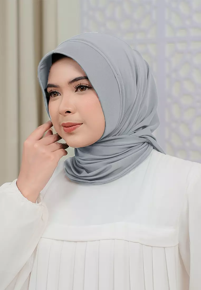 HIJAB INSTAN SOFTPAD AMEENA - LIGHT GREY