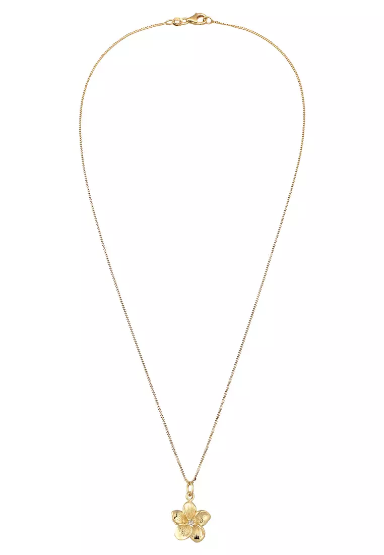 Necklace Flower Armouredchain Gold Plated Embellished with Crystals by Swarovski®