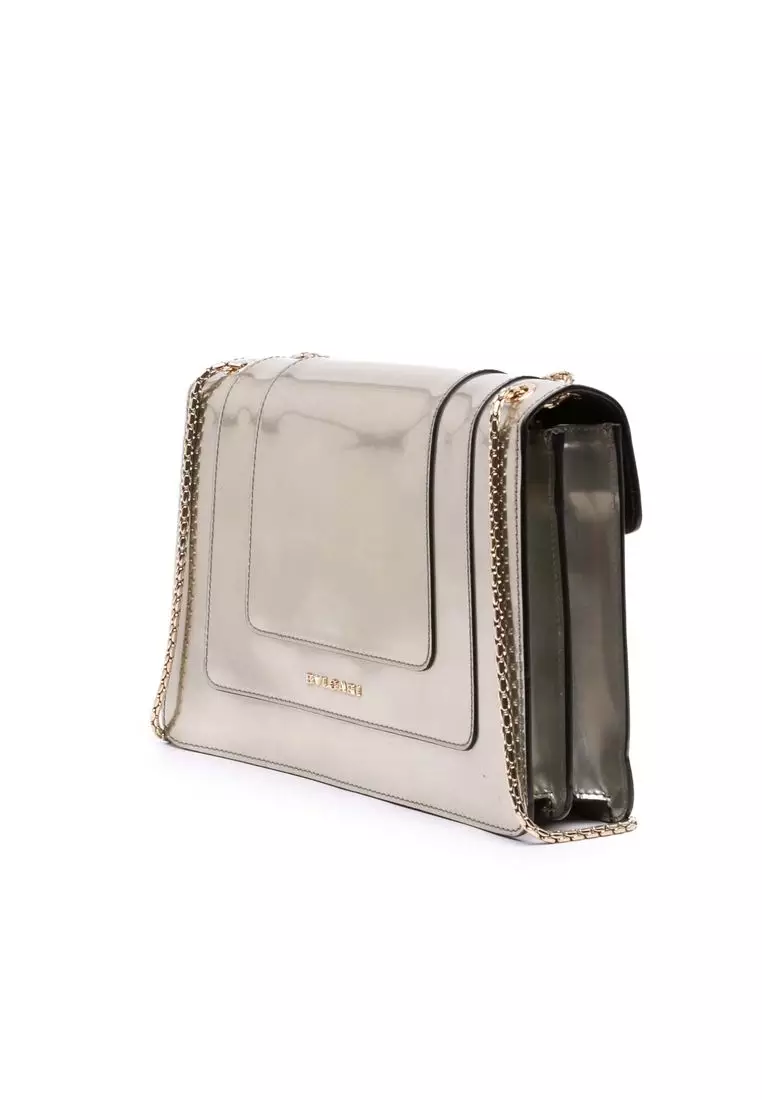 Pre-Loved Bvlgari Medium Patent Serpenti Forever Shoulder Bag