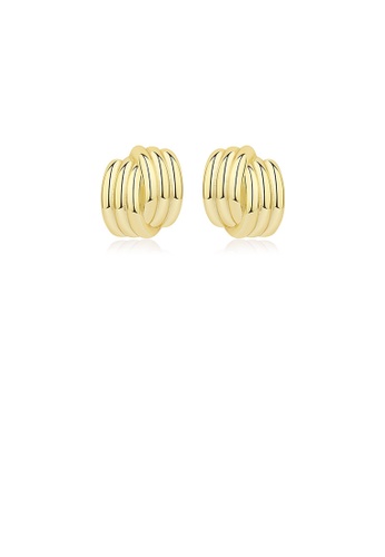 Glamorousky silver 925 Sterling Silver Plated Gold Simple Personality Multilayer Winding C Shape Geometric Stud Earrings F736CAC5CD99F0GS_1