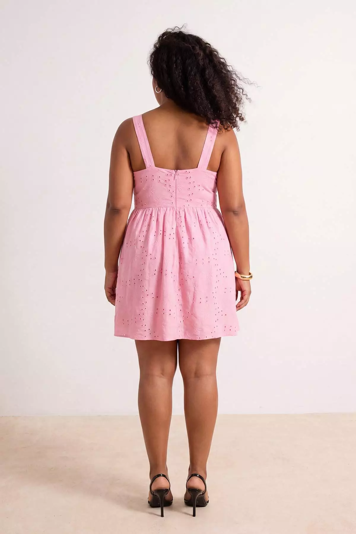 Pink Woven Plus Size Dress Tbbss26Ah00064