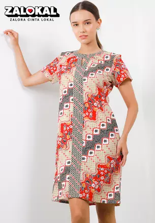 sachin and babi light blue dress Jual Dress Batik Wanita Terbaru