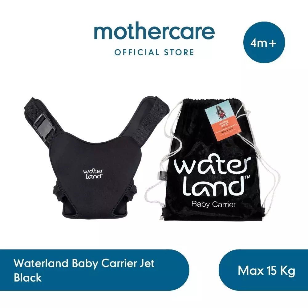 Waterland Baby Carrier Jet Black - Gendongan Anti Air Bayi