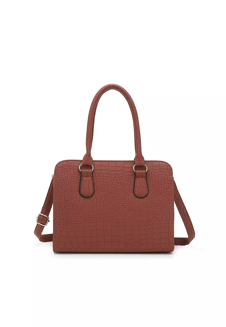 Women's Top Handle Bag / Sling Bag / Crossbody Bag / Shoulder Bag (手拿袋 / 斜孭袋 / 單肩包) - 棕色