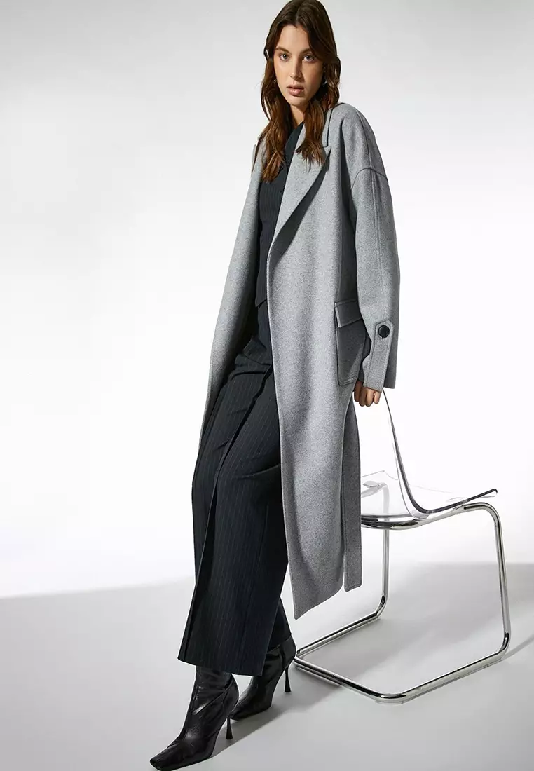 tent toggle jersey melton midi coat（Jual Jaket vintage 80's