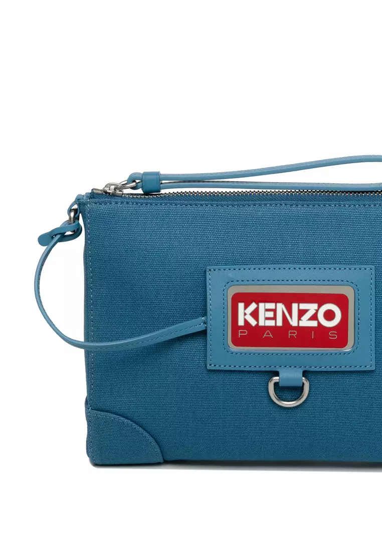 Kenzo Kombo Embossed Neoprene Tote Bag In Fuchsia