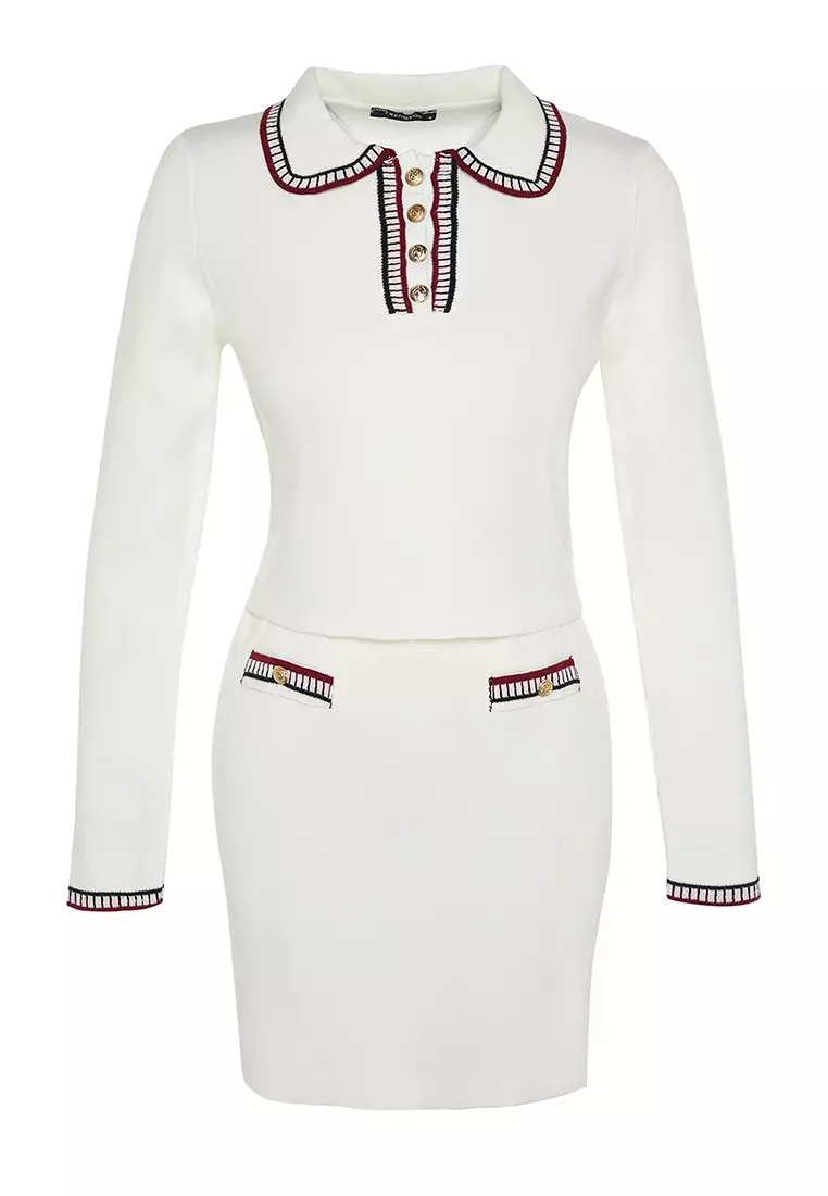 Button Top & Skirt Set