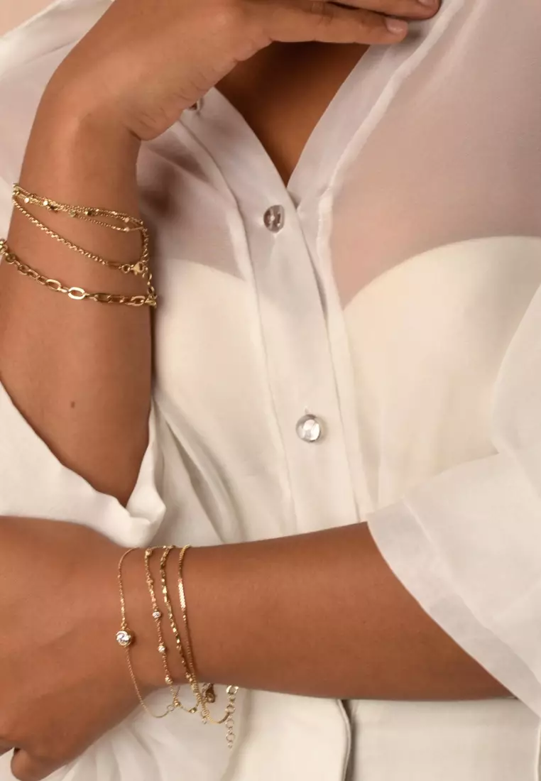 Box Chain Bracelet 14k Gold