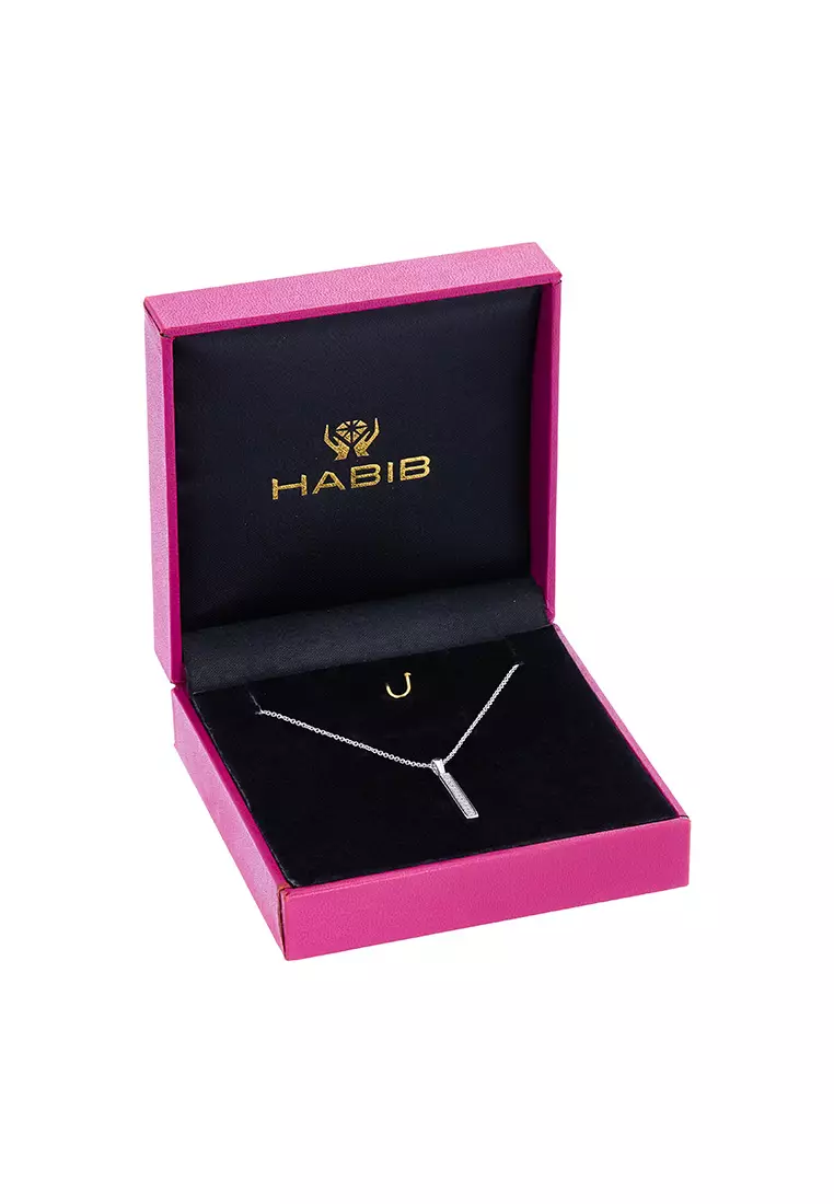 HABIB Round Diamond Necklace in 375/9K White Gold 560120723(WG)