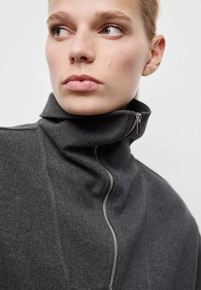 Turtleneck Sweatshirt with Zip