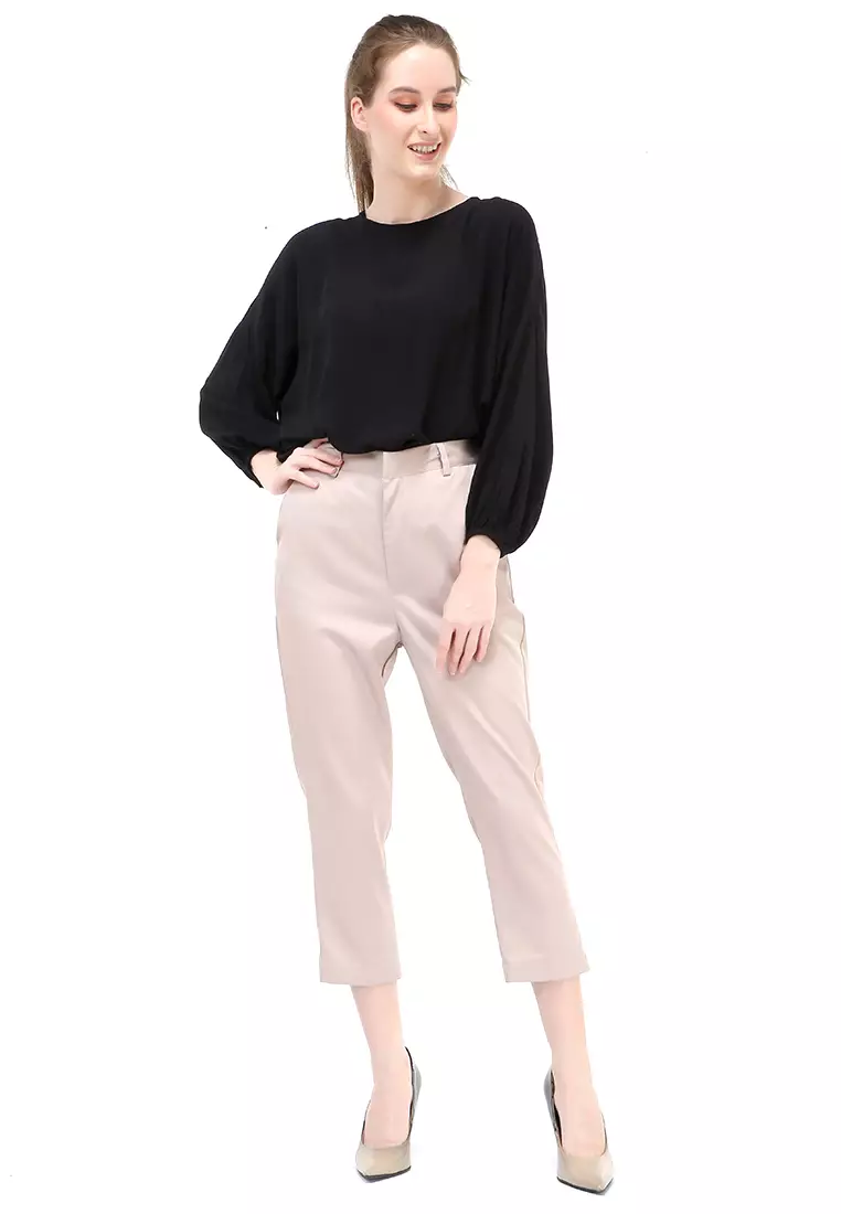 Chena Long Pants Celana Panjang Bawahan Wanita Premium Quality - Beige