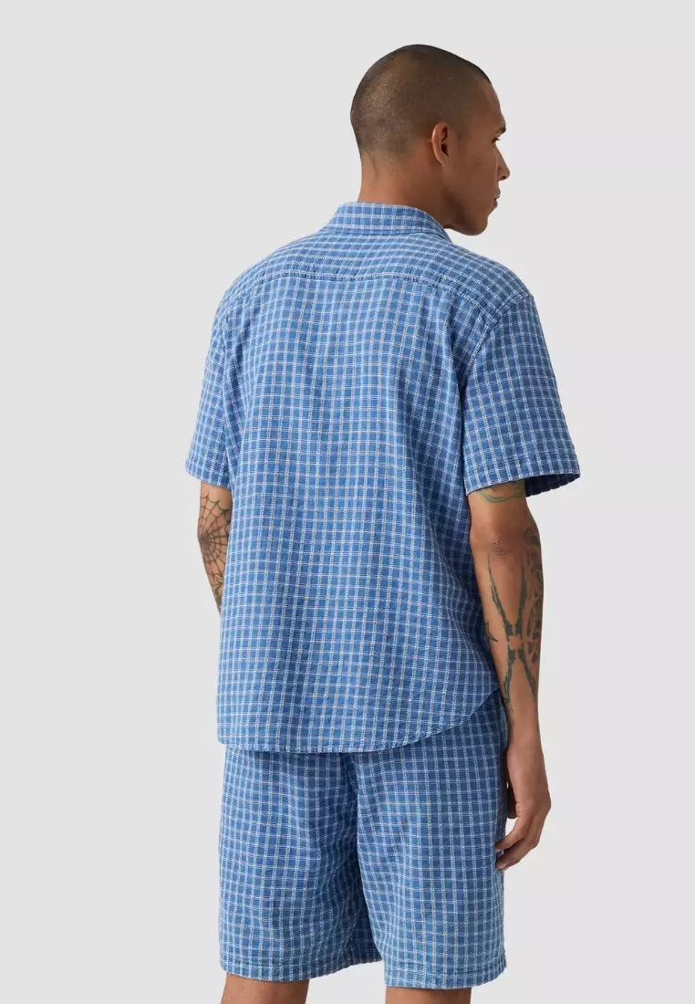 Men's Short-Sleeve Authentic Button-Down Shirt A9161-0024