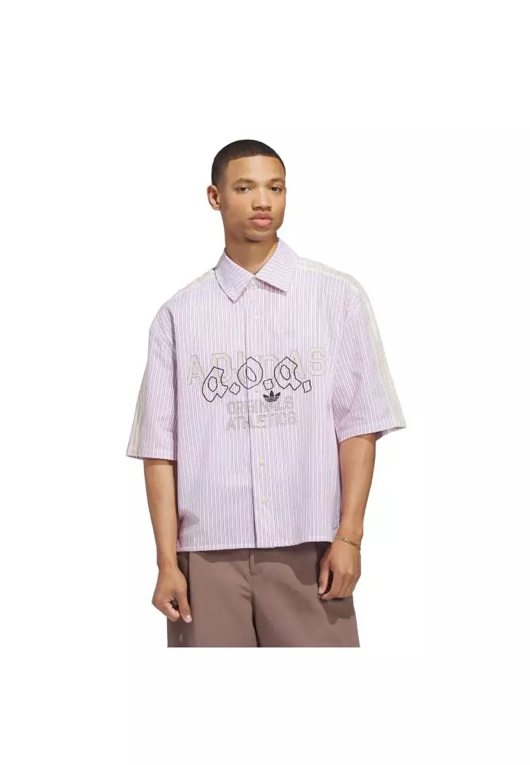 Lifestyle ORIGINALS AOA BUTTON UP Shirt Men Burgundy KT7989