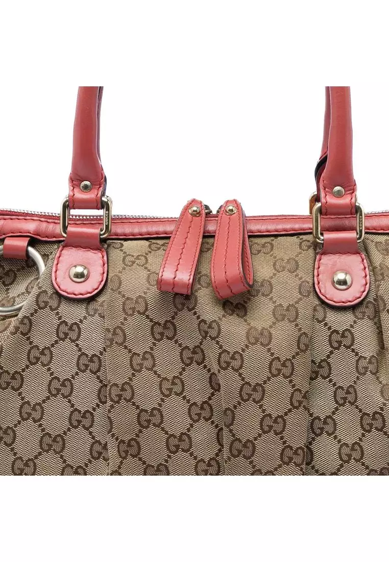 Pre-Loved Gucci Gg Canvas Sukey Satchel