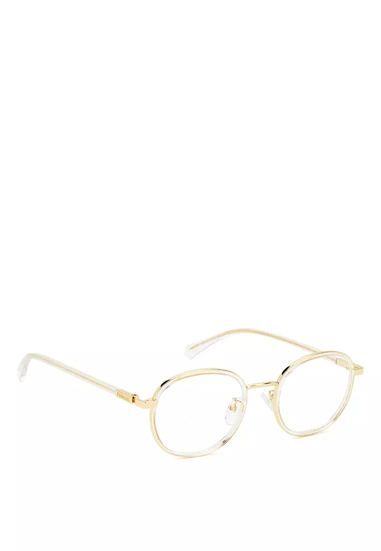 POLAROID Optical glasses PLD D475/G-LOJ, ROUND / OVAL Shape with GOLD CRYSTAL Color