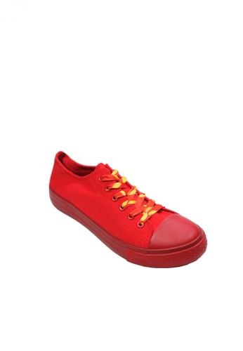 BENCH red Lace Up Sneakers D097ASHB06015AGS_1
