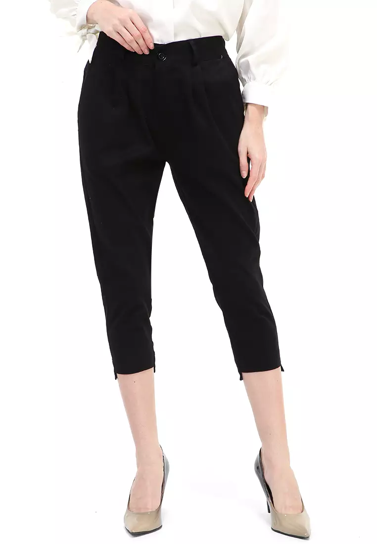 Liana Long Pants Celana Panjang Bawahan Wanita Premium Quality - Black