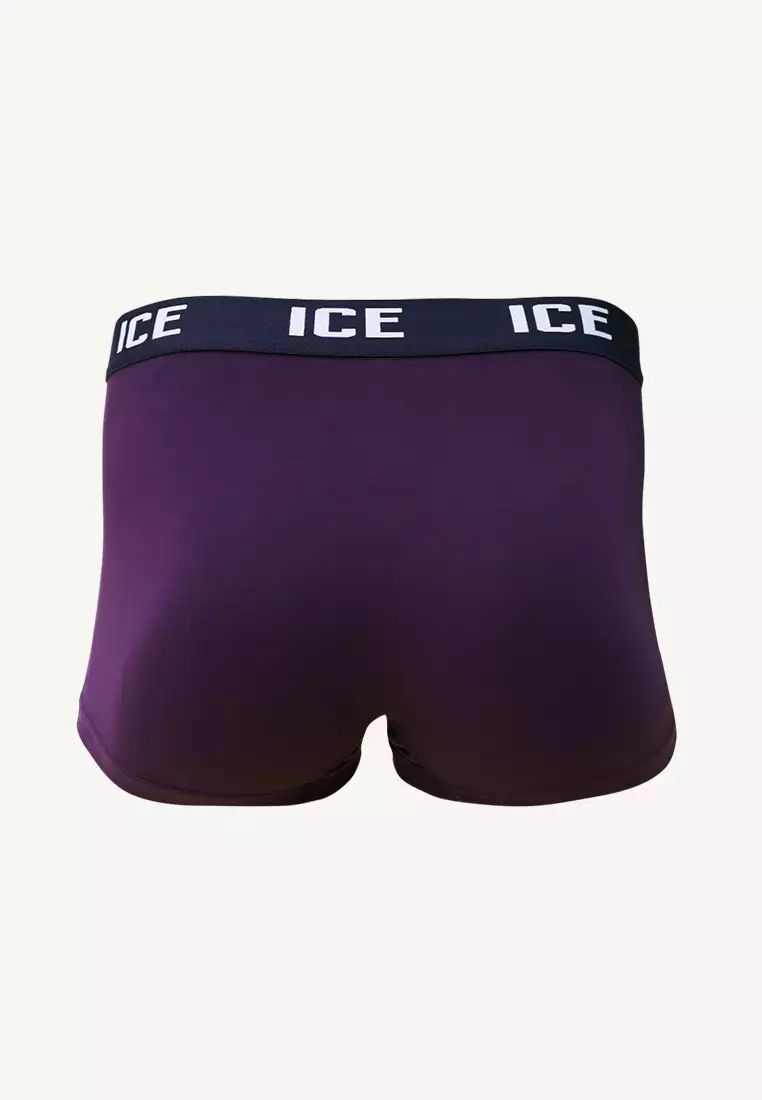 Ice Men Boxer Briefs With Pouch Contrast Stitch Nolan01 - Plum (Single Pack)