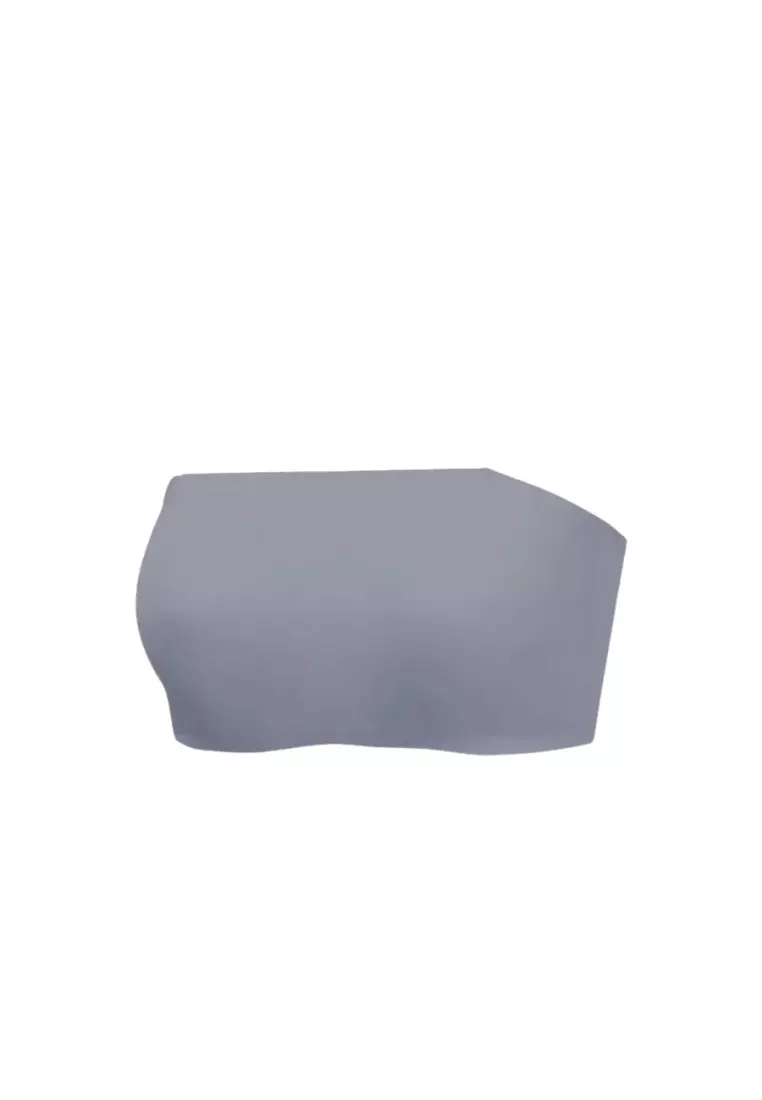 Premium Asher Strapless Non-Slip Ice Silk Bralette Top in Grey