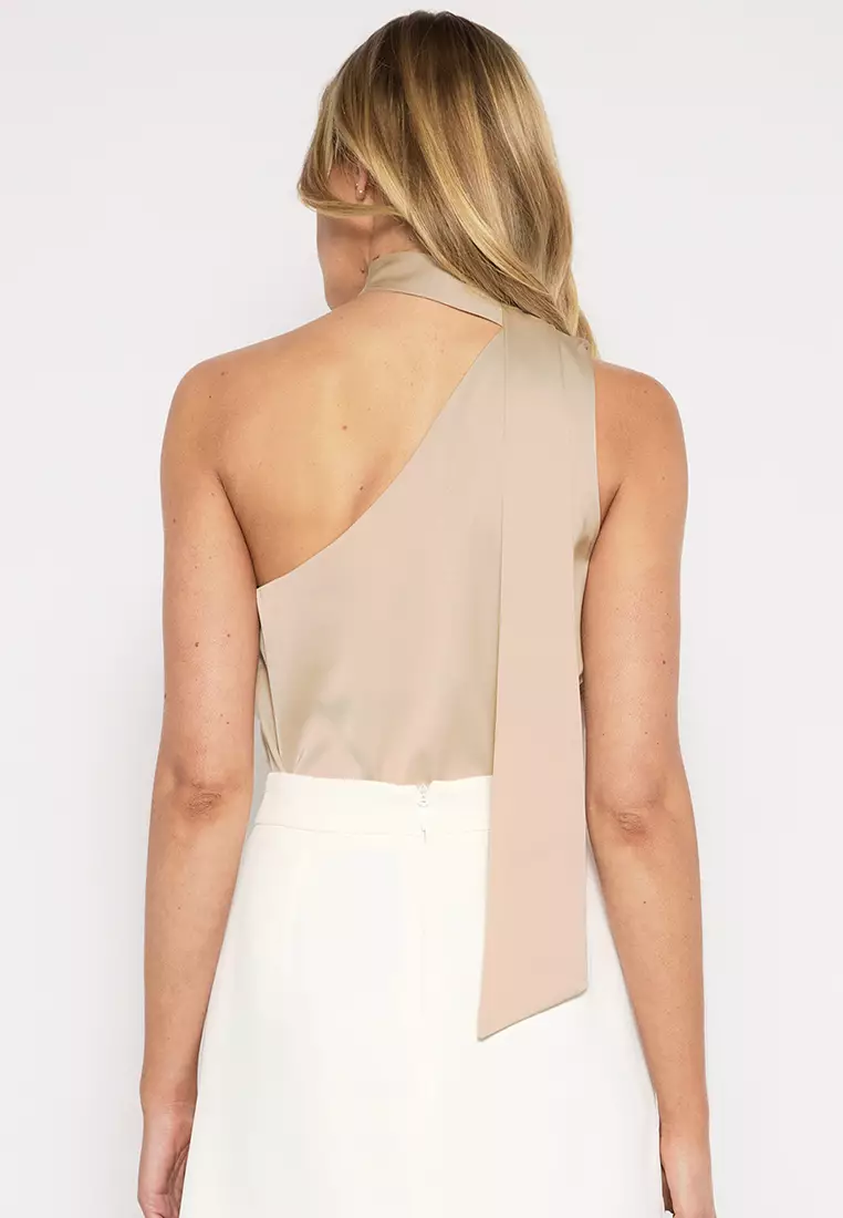 Style State Satin One Shoulder Top with Removable Scarf 2024, Buy Style  State Online