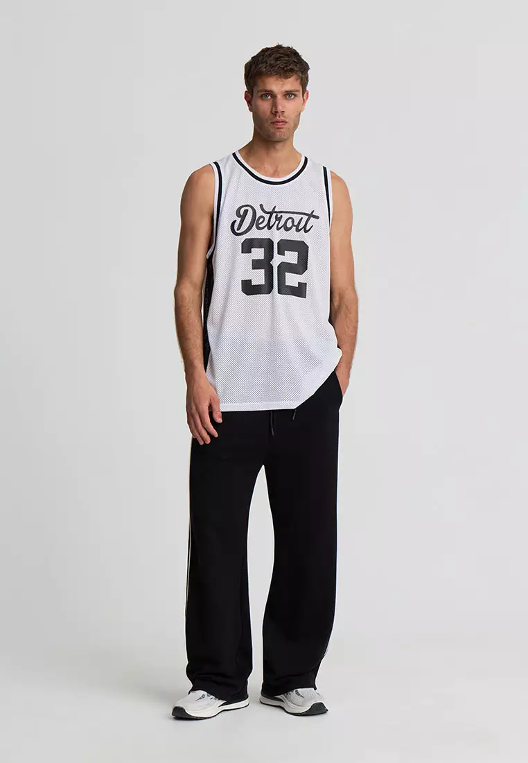 Men's Basketball Print Mesh Tank Top