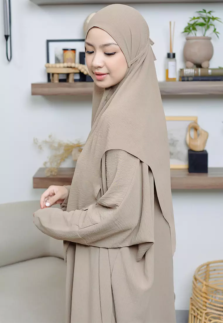 Hafsha Abaya Set Hazelnut