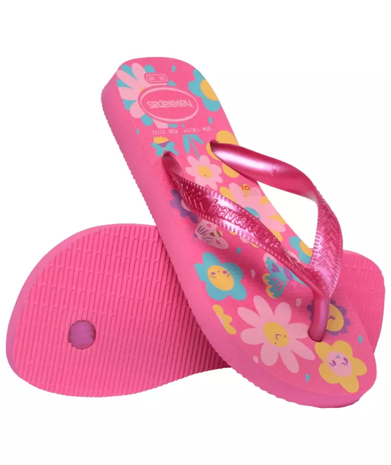 Havaianas 2933 - Kids Flores Rosa Flux/Rosa Gum - Sandal Anak
