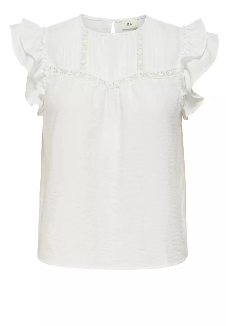Sleeveless Woven Lace Top