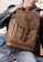 AOKING brown Vintage Leather travel backpack 018C1AC2971740GS_4