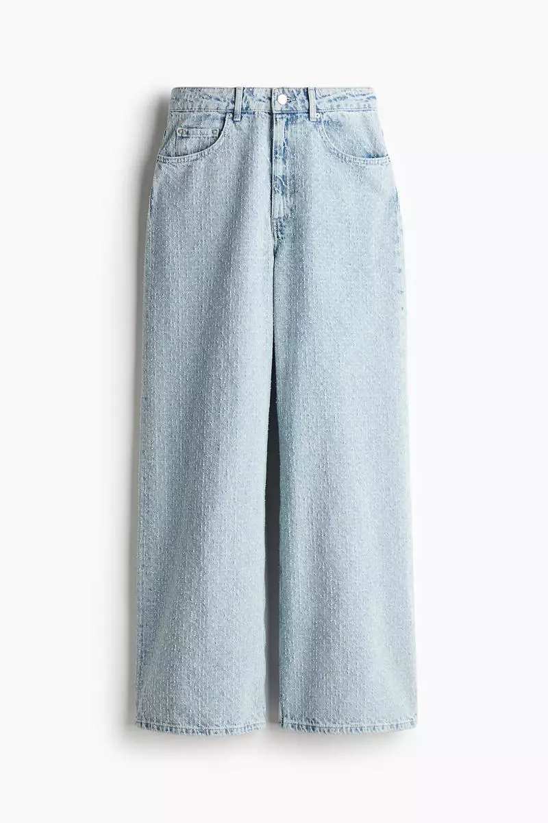 Bouclé denim jeans