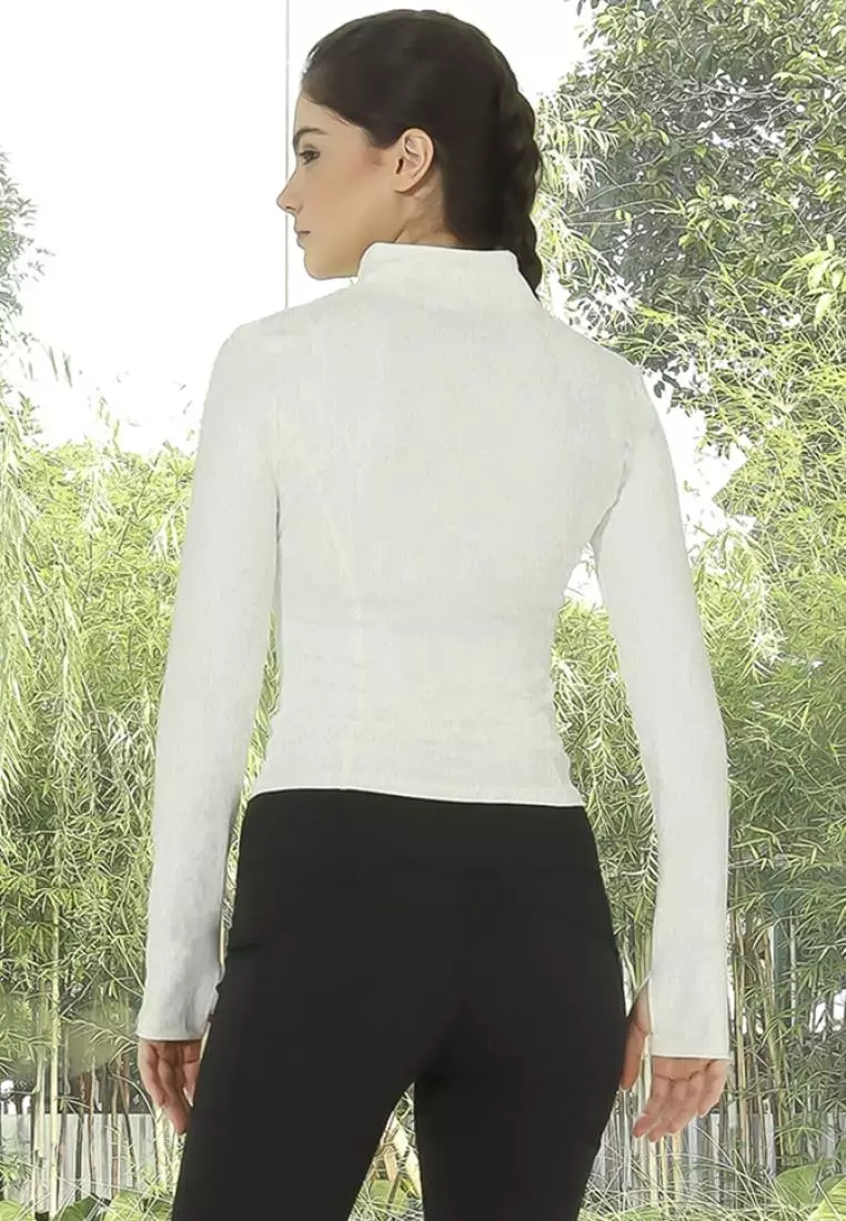 Fitwear - Jaket / Jacket Olahraga Wanita OLIVEA SLIMFIT NEW - WHITE