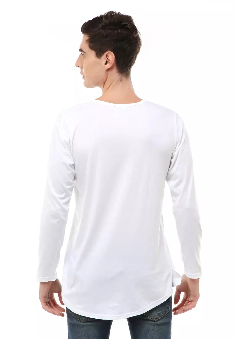 Jack T-Shirt Atasan Kasual Pria Model Kancing Plain Design Lengan Panjang Material Cotton ORIGINAL