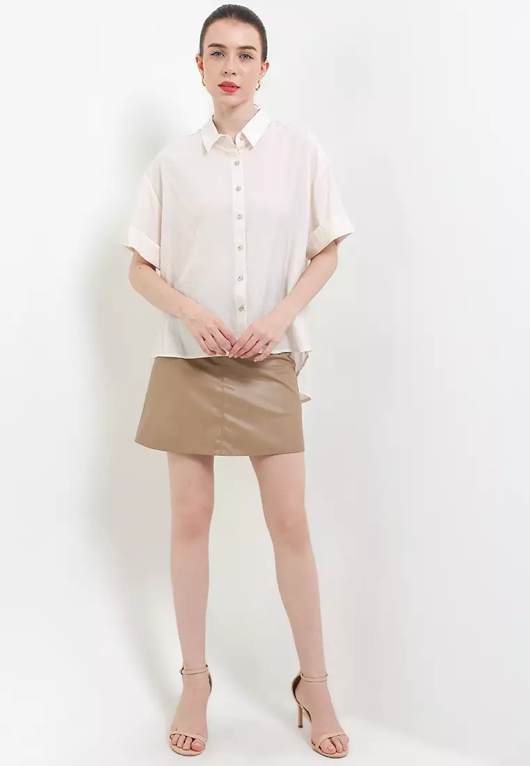 Kemeja Satin Crincle - Crystal Shirts