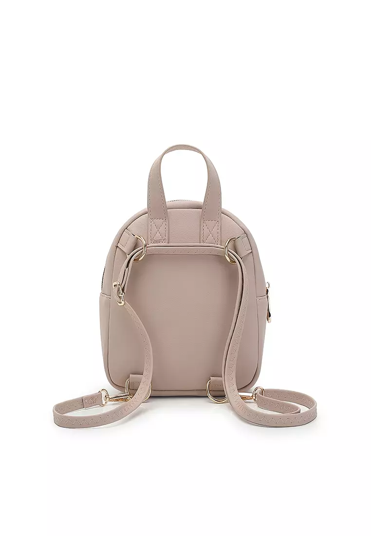 Women's 2-Way Backpack / Crossbody Bag / Sling Bag - Apricot