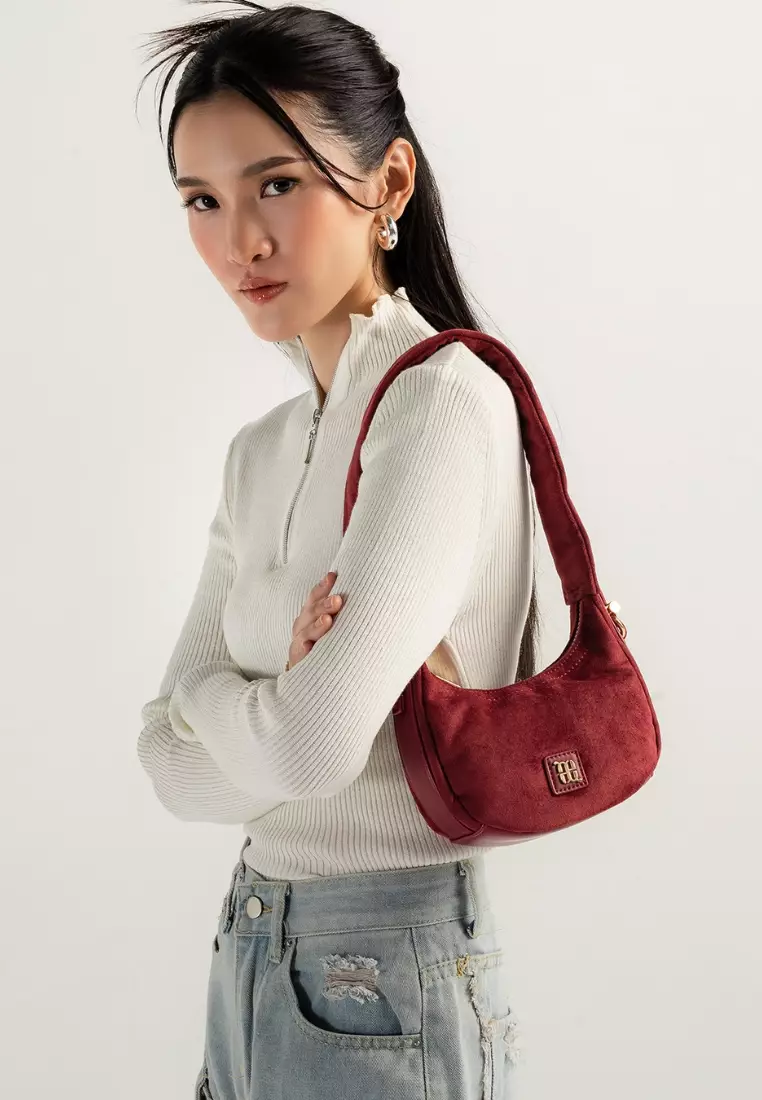 Fuffa Micro 2.0 Bag Suede - Cranberry