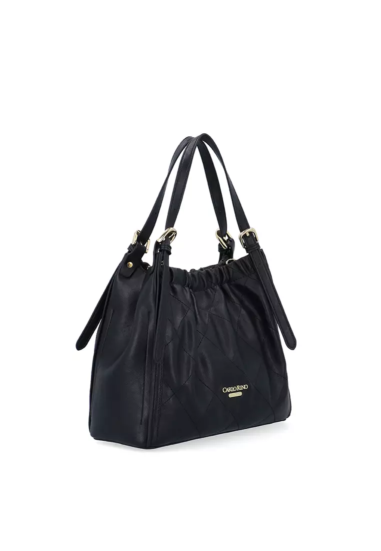 Mira Soft Top Handle Bag - Black