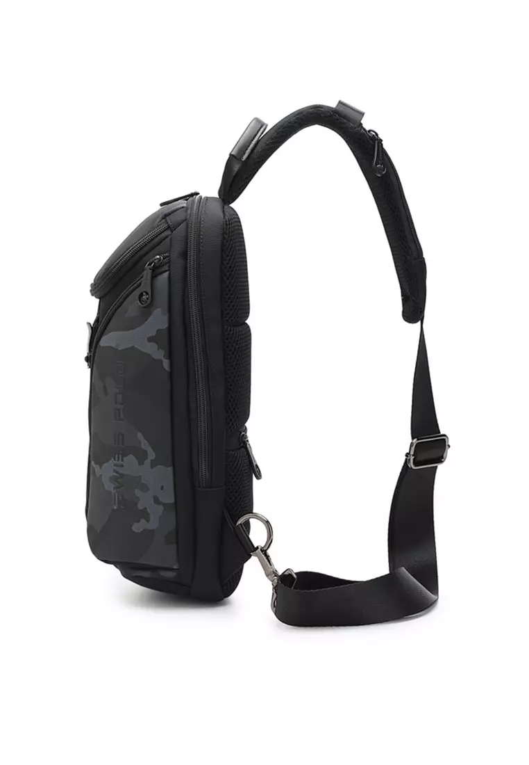 Men's Sling Bag / Chest Bag / Crossbody Bag - Black