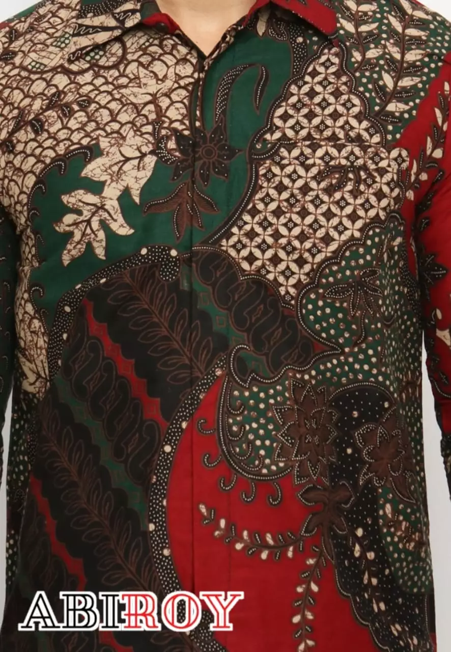 Kemeja Batik Pria Premium Slimfit Elegant Modern Lengan Panjang Basudewa Ijo