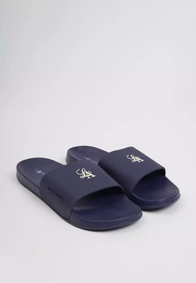 Discount on Penshoppe  shoes - SKU: Men's All Rubber One Band Slides with Graphics