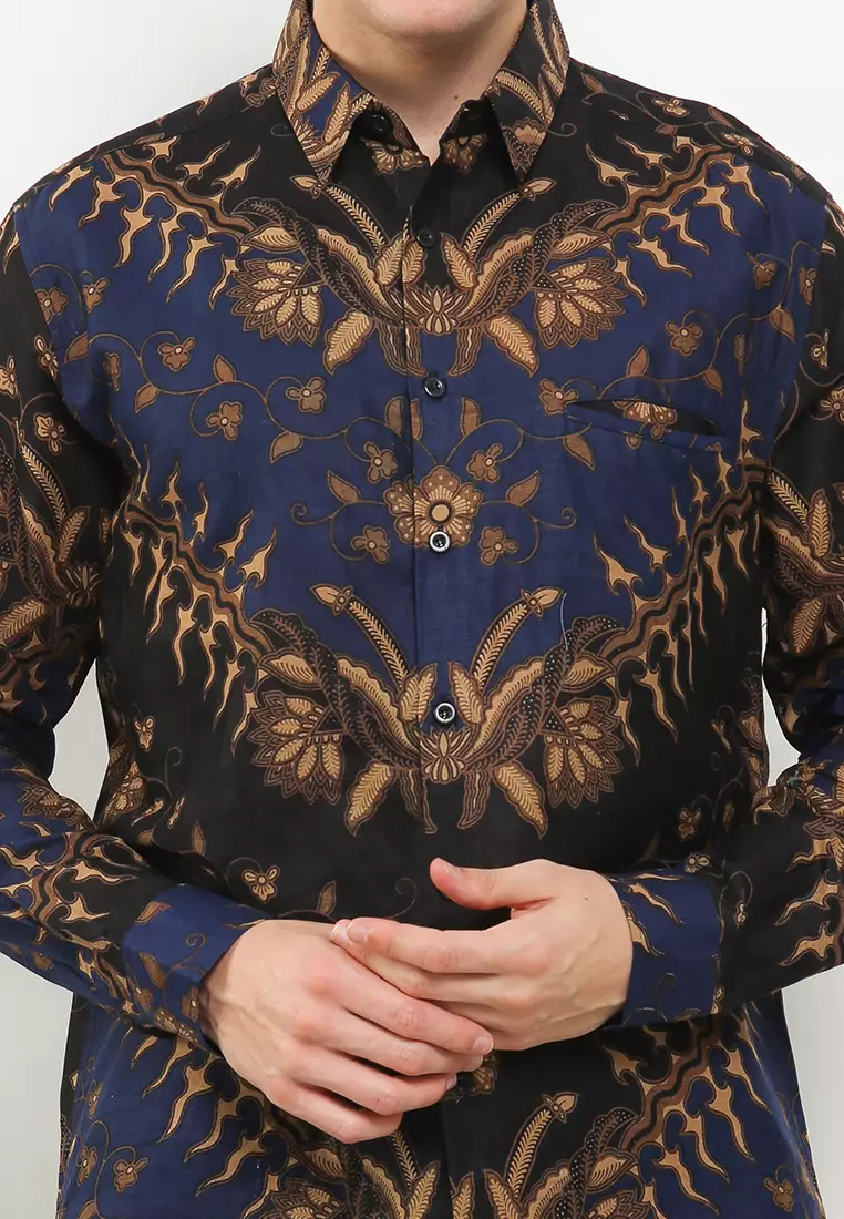 Abhicandra Kemeja Batik Exclusive Premium Pria Casual Modern Lengan Panjang