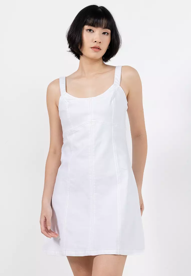 gap white denim dress UltraSoft Denim Maxi Dress