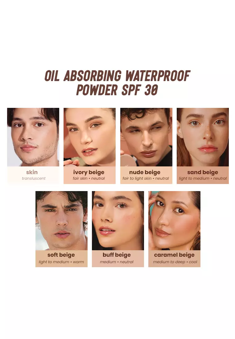 Oil Absorbing Waterproof Powder SPF 30 in Caramel Beige